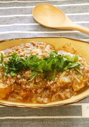 こんがり厚揚げのひき肉あんかけ-レシピのメイン写真
