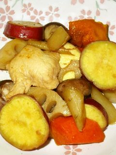 鶏と根菜のココナッツ甘酢煮-レシピのメイン写真