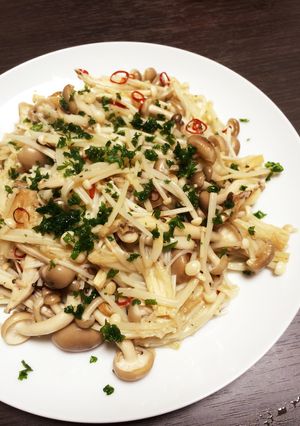 食欲の秋！キノコのペペロンチーノ-レシピのメイン写真