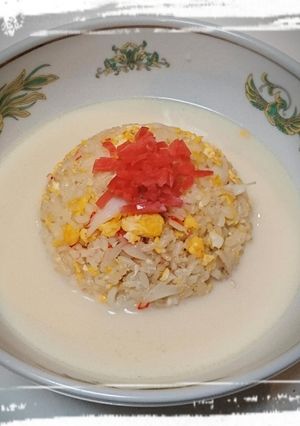 カニかまチャーハンと豆乳スープチャーハン-レシピのメイン写真