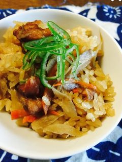 簡単★鶏ごぼう 炊き込みご飯-レシピのメイン写真