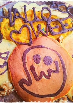 ✲かぼちゃのおばけパンケーキ✲-レシピのメイン写真