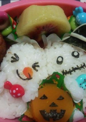 簡単☆ハロウィン おばけちゃんのキャラ弁-レシピのメイン写真