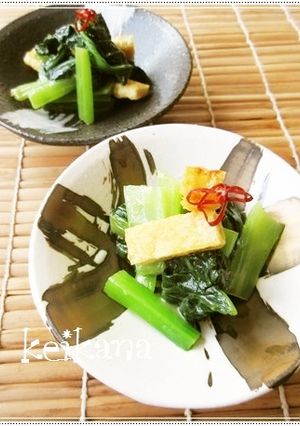 超簡単＆時短☆小松菜と油揚げの酢味噌和え-レシピのメイン写真