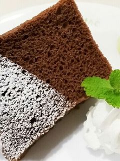 ふわふわ❤チョコシフォンケーキ-レシピのメイン写真