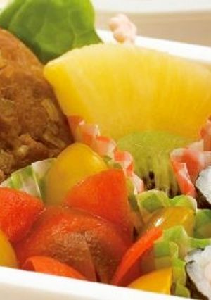 ハムののり巻きとミニカバブー弁当-レシピのメイン写真