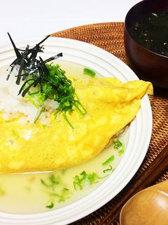 残った炊き込み御飯で…和風オムライス♫-レシピのメイン写真