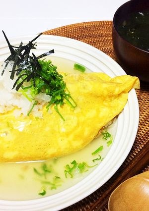 残った炊き込み御飯で…和風オムライス♫-レシピのメイン写真