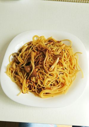 一人のランチにきのこのバター醤油パスタ-レシピのメイン写真