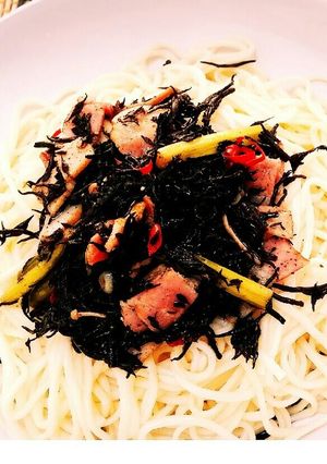 和物でイタリアン☆ひじきうどん-レシピのメイン写真