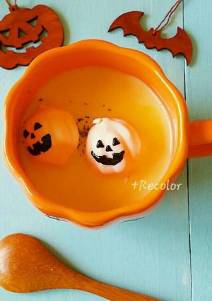 ハロウィン ぷかぷかおばけの南京スープ-レシピのメイン写真