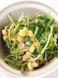 簡単!豆苗とツナとコーンのサラダ!!-レシピのメイン写真