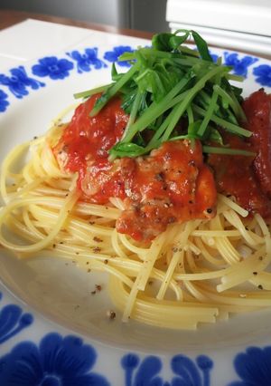 さんまのトマトパスタ-レシピのメイン写真