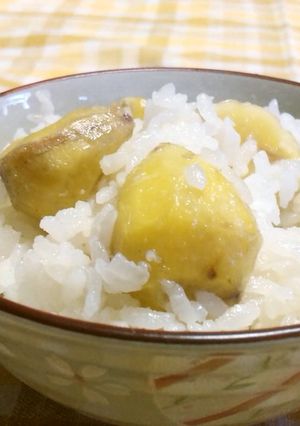 レンジで栗ご飯(茶碗6杯分)-レシピのメイン写真