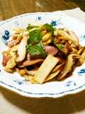 旬のマコモダケ✡椎茸も一緒にバターソテー