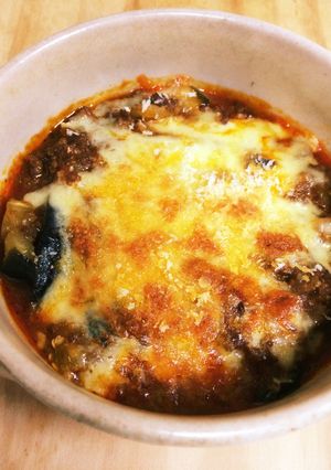 今日ランチ♥︎簡単ナスのミートチーズ焼き-レシピのメイン写真