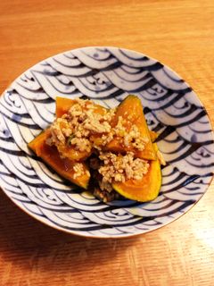 カボチャと鶏挽肉の煮物-レシピのメイン写真