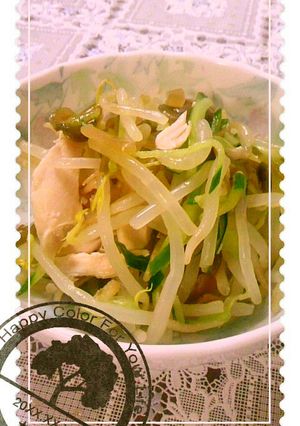 簡単！もやしと鶏の中華風和え物-レシピのメイン写真