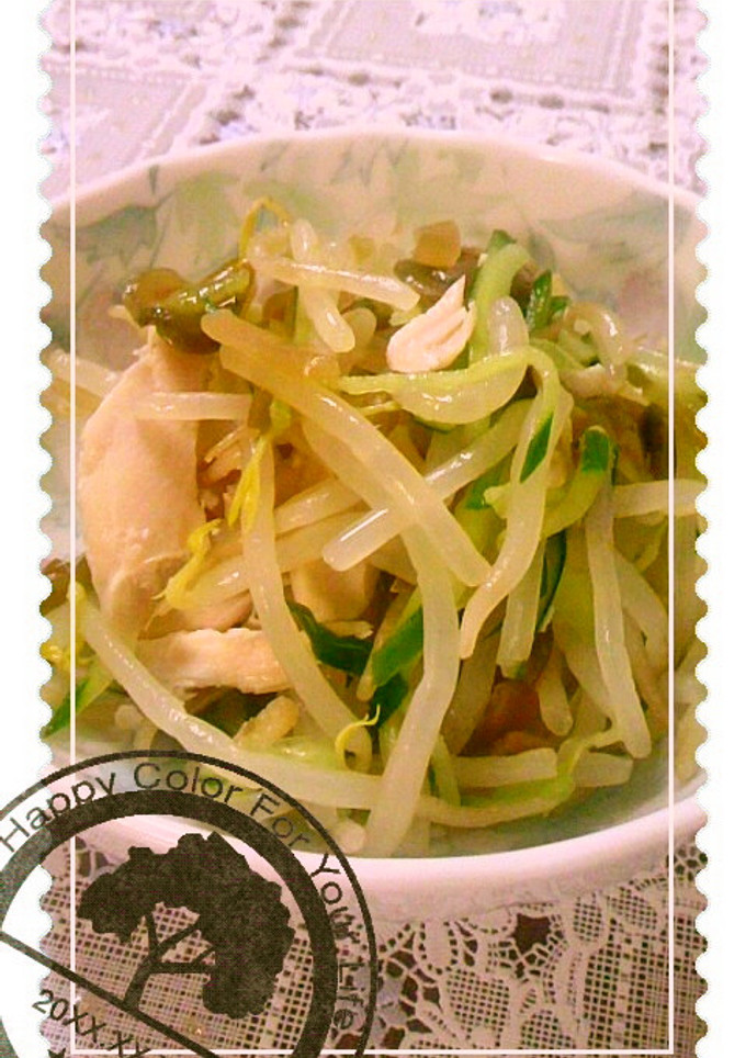 簡単！もやしと鶏の中華風和え物-レシピのメイン写真