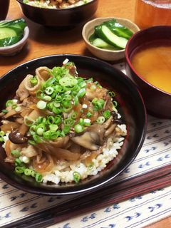 覚えやすい比率で 秋の豚丼-レシピのメイン写真