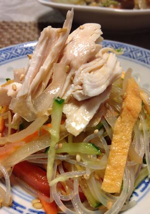 鶏ささみの春雨サラダ-レシピのメイン写真