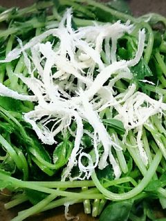 豆苗とさきイカの和え物-レシピのメイン写真