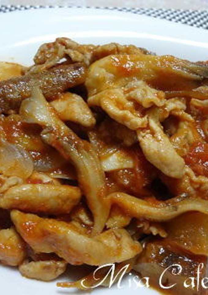 たたきごぼうと豚肉のトマト煮-レシピのメイン写真