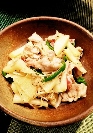じゃが芋と豚肉の炒め(*ﾟ▽ﾟ*)-レシピのメイン写真