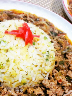 アレンジ)麻婆春雨のあんかけチャーハン♪-レシピのメイン写真