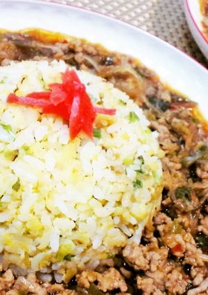 アレンジ）麻婆春雨のあんかけチャーハン♪-レシピのメイン写真