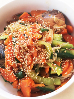 簡単ヘルシー★さば缶で糸こんパスタ風〜-レシピのメイン写真