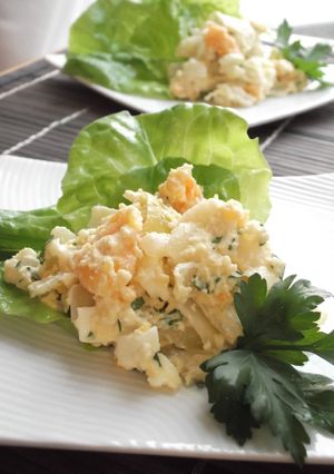 新あさひ粉豆腐と粗つぶし卵のサラダ-レシピのメイン写真