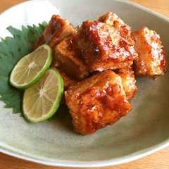 A picture of 高野豆腐deにんにく醤油からあげ♪.