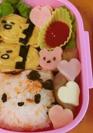 ぐでたまちゃんとキティちゃんコラボ弁当-レシピのメイン写真