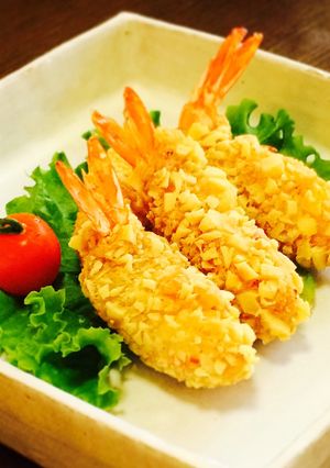 粉豆腐でぷっくり！高野豆腐衣のエビフライ-レシピのメイン写真
