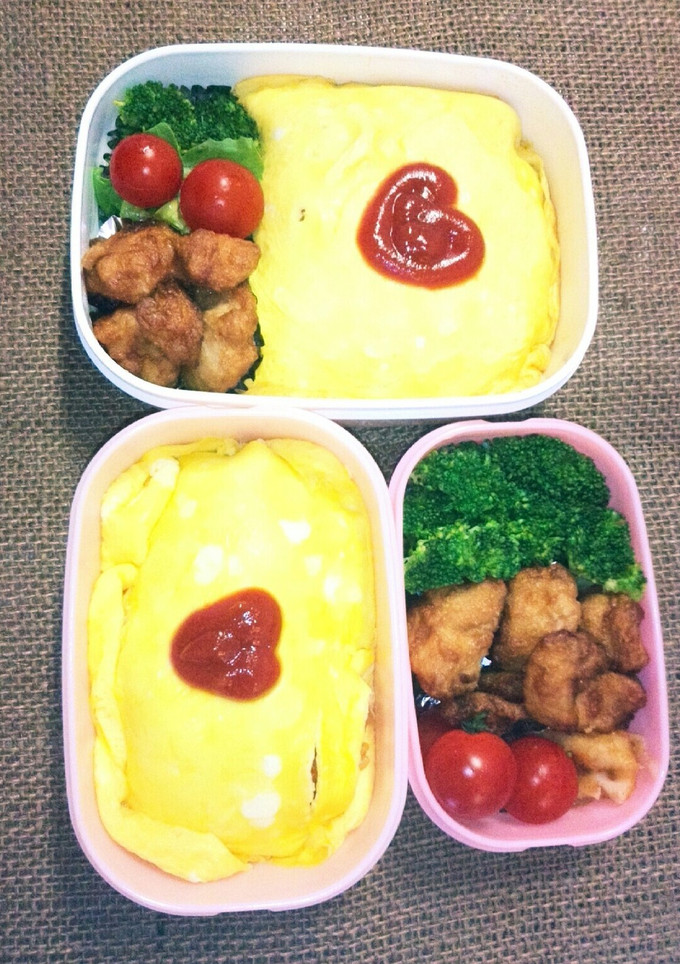 ♥本日の旦那と娘のお弁当♥オムライス～✌-レシピのメイン写真