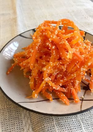 材料3つ！レンジで◎にんじんの明太子和え-レシピのメイン写真