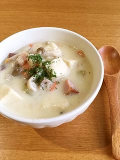 高野豆腐の具沢山ミルクスープ。-レシピのメイン写真