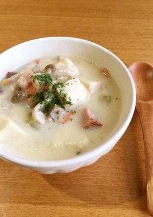 高野豆腐の具沢山ミルクスープ。-レシピのメイン写真