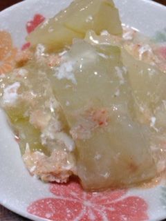 冬瓜とカニの(^ω^)卵白あんかけ-レシピのメイン写真