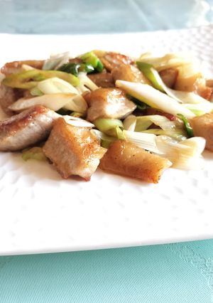 豚トロと長ネギのにんにく醤油炒め-レシピのメイン写真