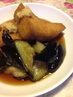 簡単!厚揚げと茄子の甘辛煮-レシピのメイン写真