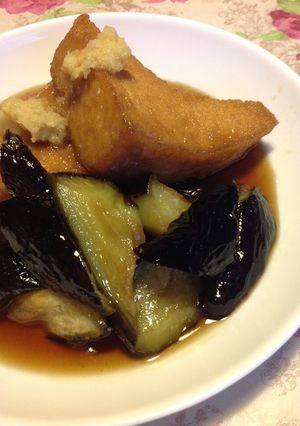 簡単！厚揚げと茄子の甘辛煮-レシピのメイン写真