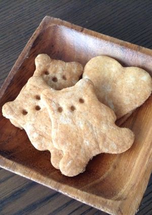 玄米茶のサクサク型ぬきクッキー-レシピのメイン写真