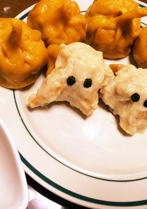 かぼちゃの餃子♡ハロウィンの愉快な仲間-レシピのメイン写真