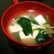 ほうれん草とえのきと豆腐のすまし汁