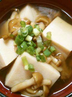 簡単一品!なめこと 高野豆腐のお吸い物♪-レシピのメイン写真