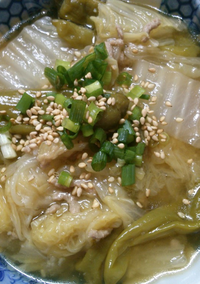 簡単！白菜とししとう、挽き肉の中華煮込み-レシピのメイン写真
