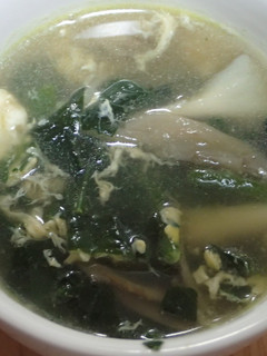 舞茸とほうれん草の中華スープ-レシピのメイン写真