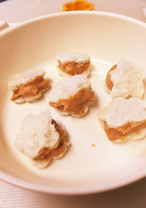 離乳食にも 便秘対策きな粉クリームサンド-レシピのメイン写真